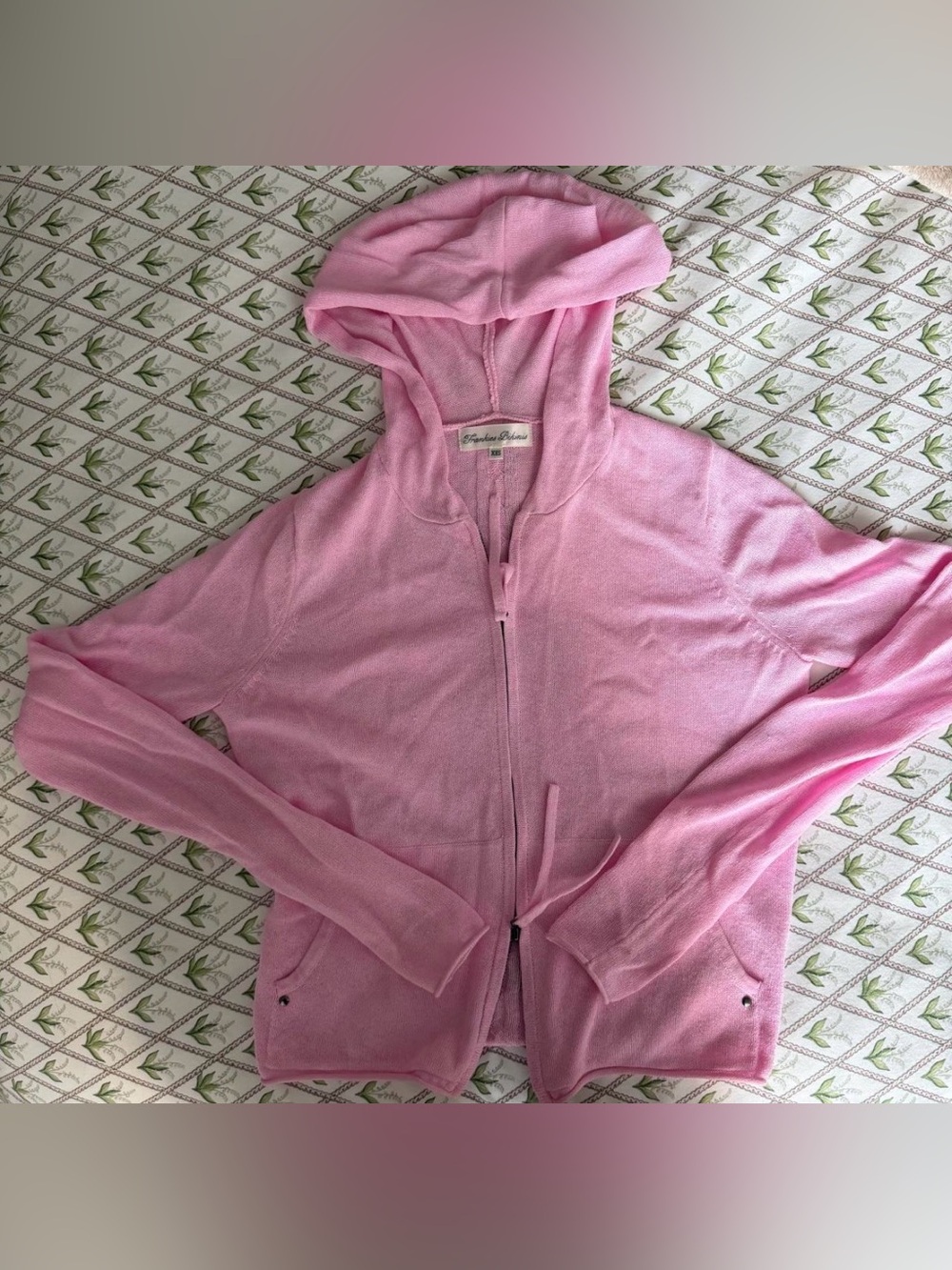 Frankies Bikinis Pink Atlas Zip Up
